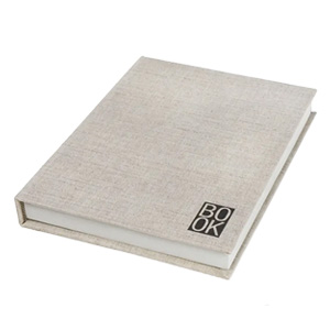 linen printed book